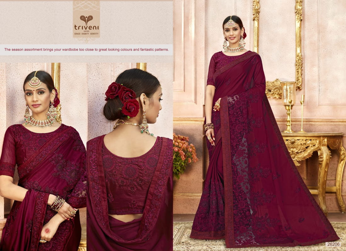 triveni aatish  beautiful sarees wear collection at reasonable rate
