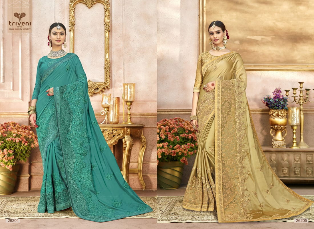 triveni aatish  beautiful sarees wear collection at reasonable rate