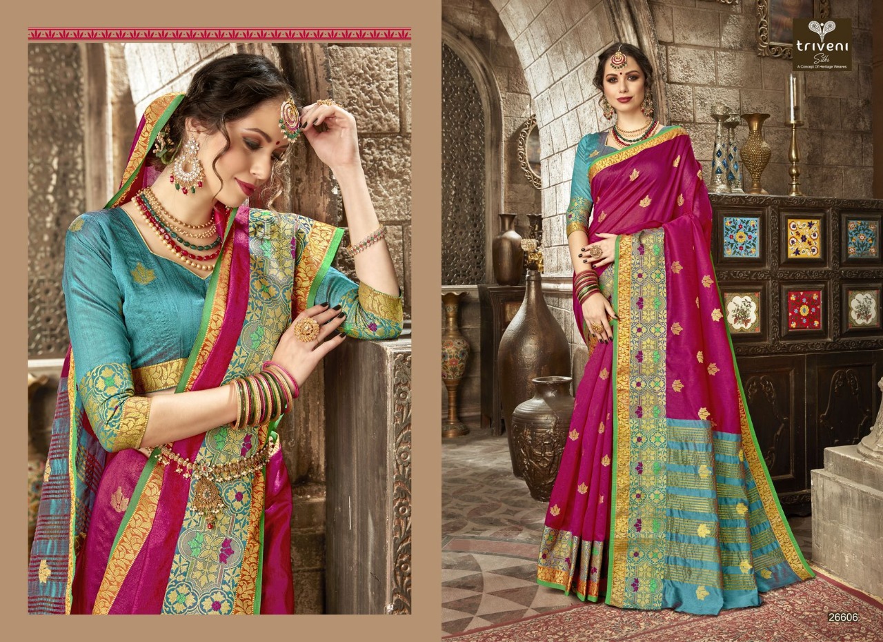 triveni anchal colorful fancy sarees catalog at reasonable rate