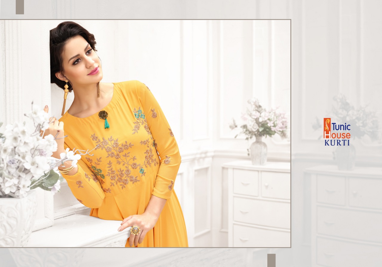 Tunic house jeenat vol 2 long flair Embroidered gown Catalog