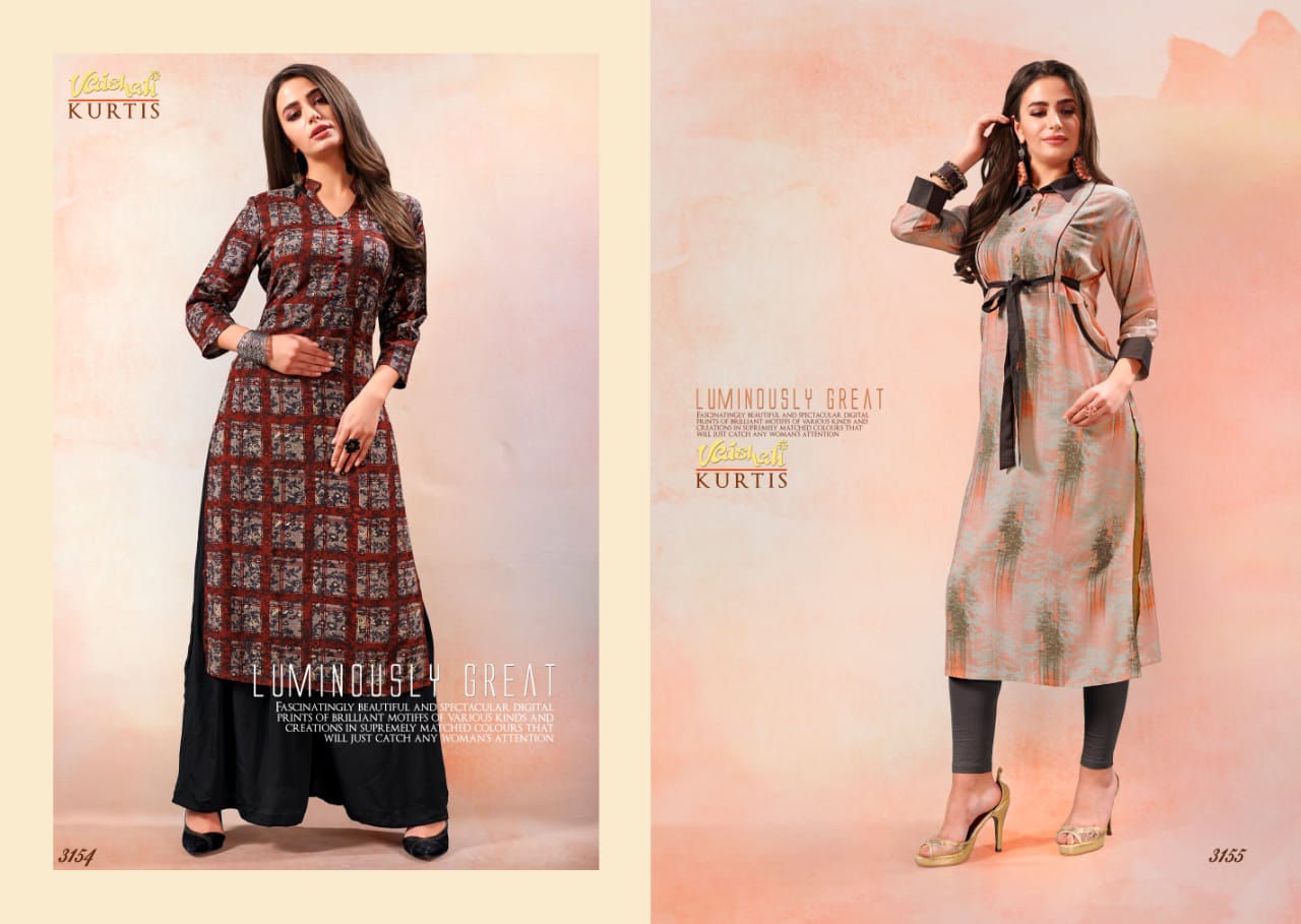 Vaishali fashion fusion Modernity casual wear Kurties Collection