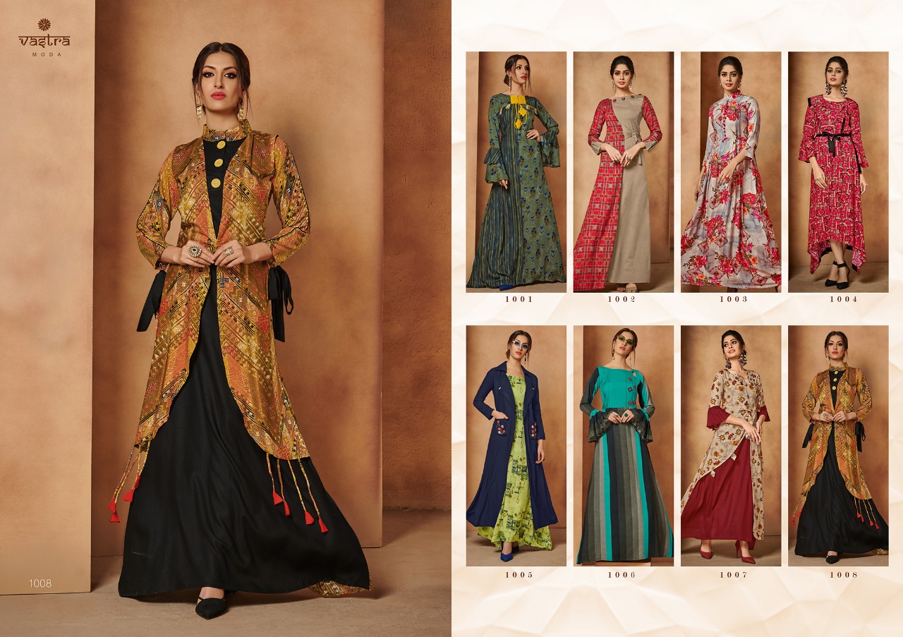 Vastra moda rohini vol 1 premium long gown type party wear kurties Catalog