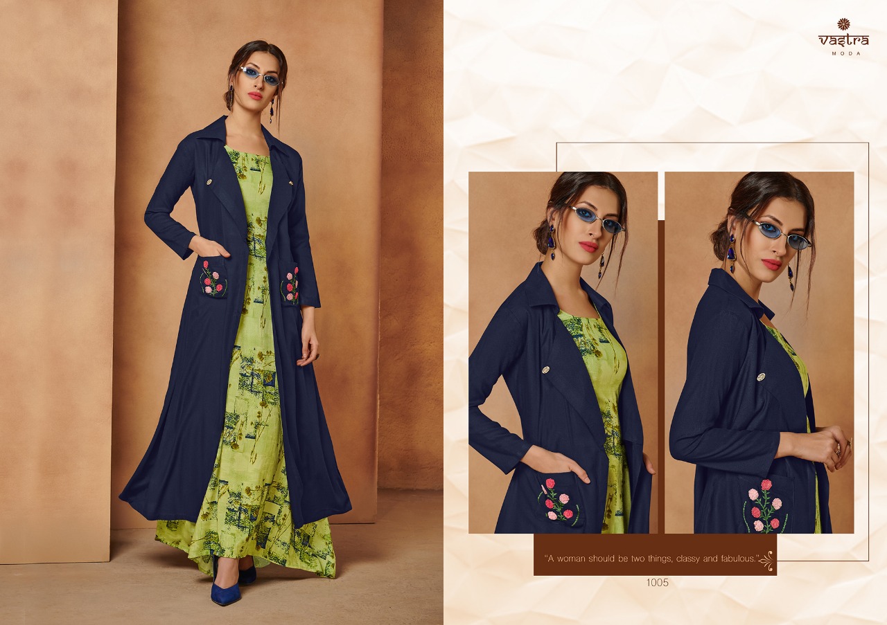Vastra moda rohini vol 1 premium long gown type party wear kurties Catalog