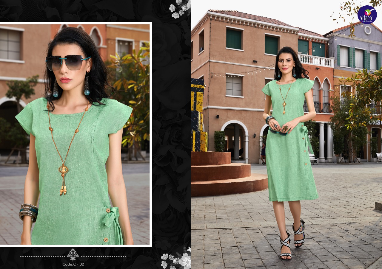 vitara fashion armani colorful casual wear kurtis collection at reasonable rate