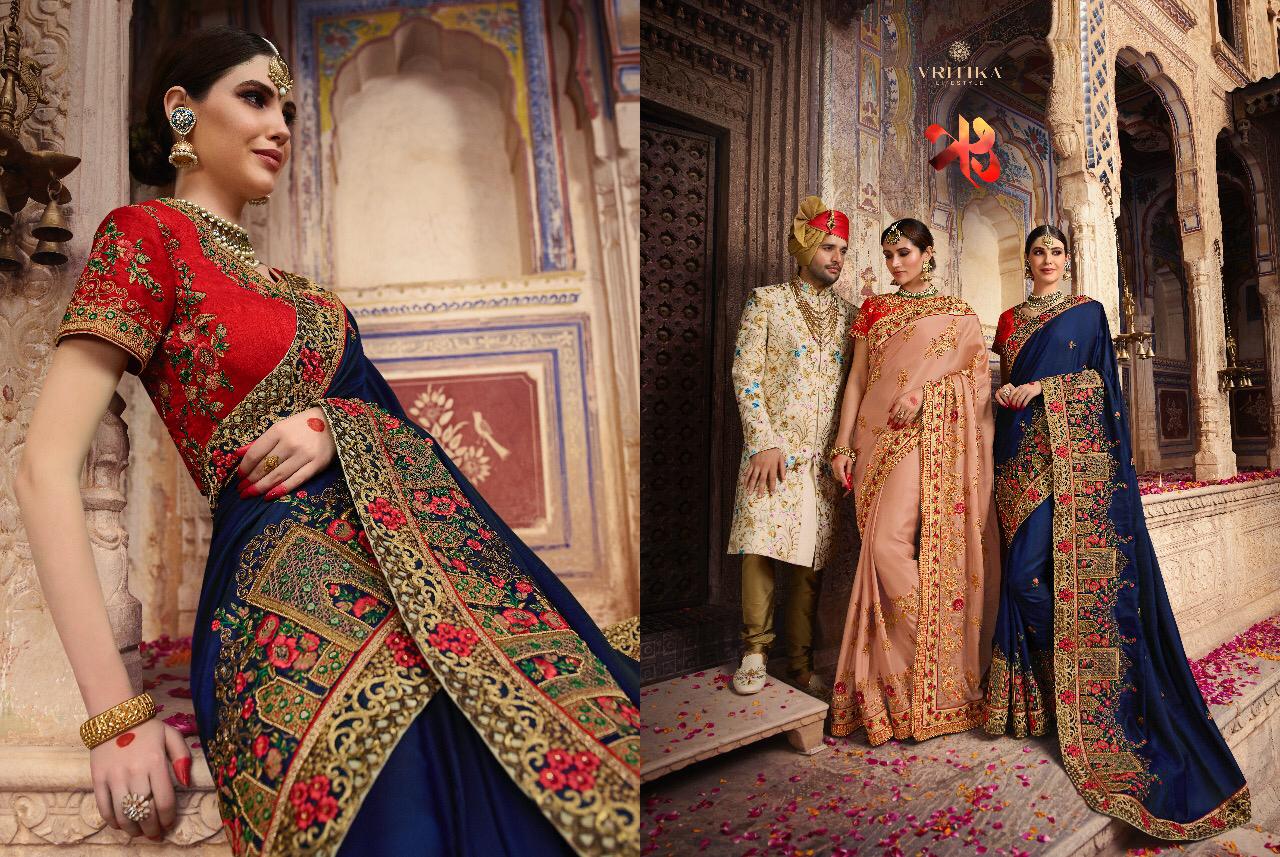 Vritika lifestyle palash vol 9 traditional wear heavy sarees Collection