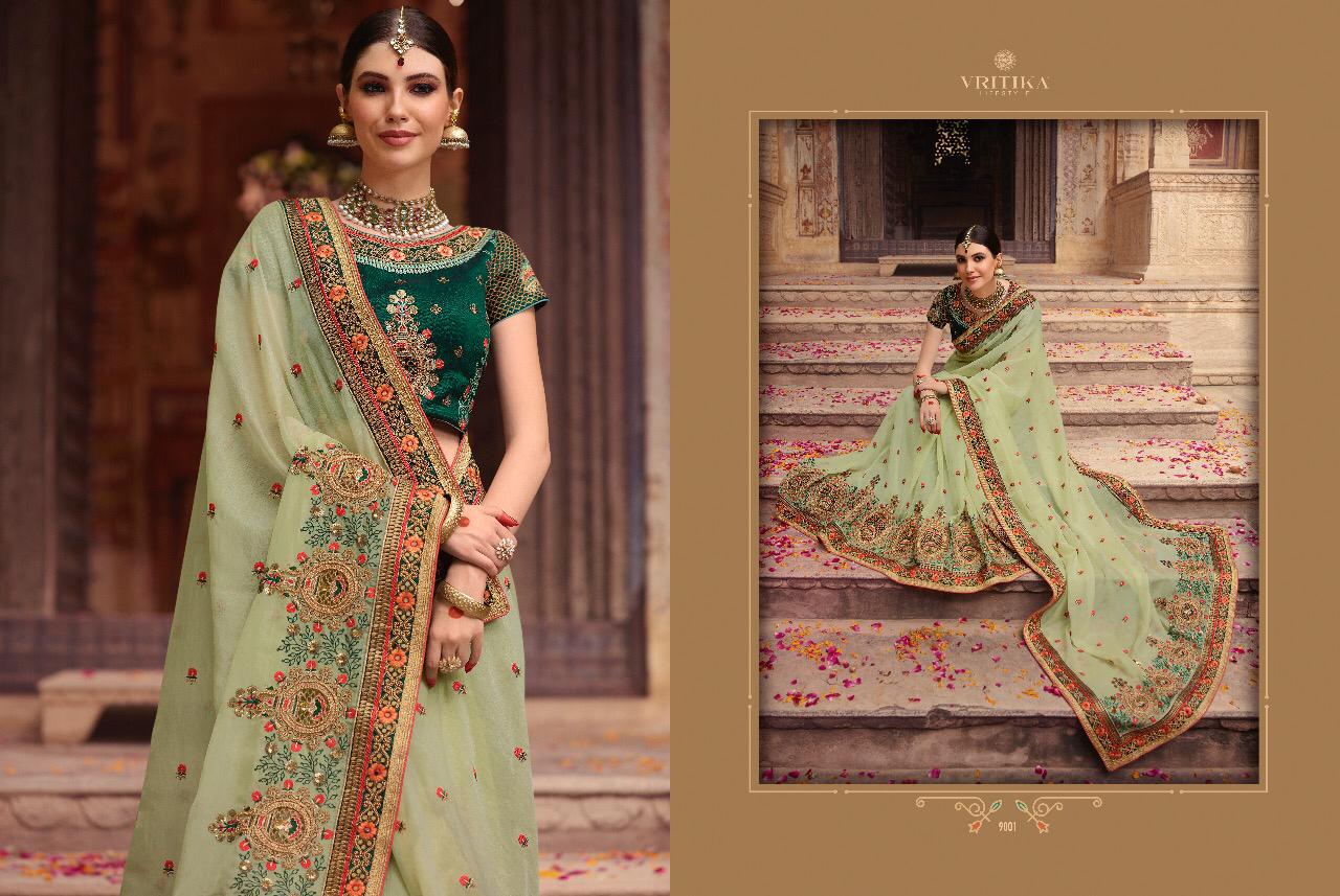 Vritika lifestyle palash vol 9 traditional wear heavy sarees Collection