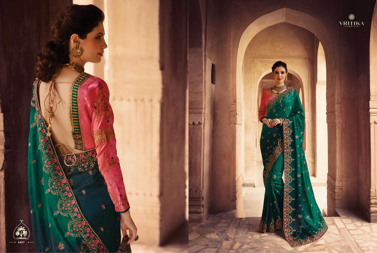 Vritika lifestyle swara vol 4 Colourful designer party wear sarees Collection