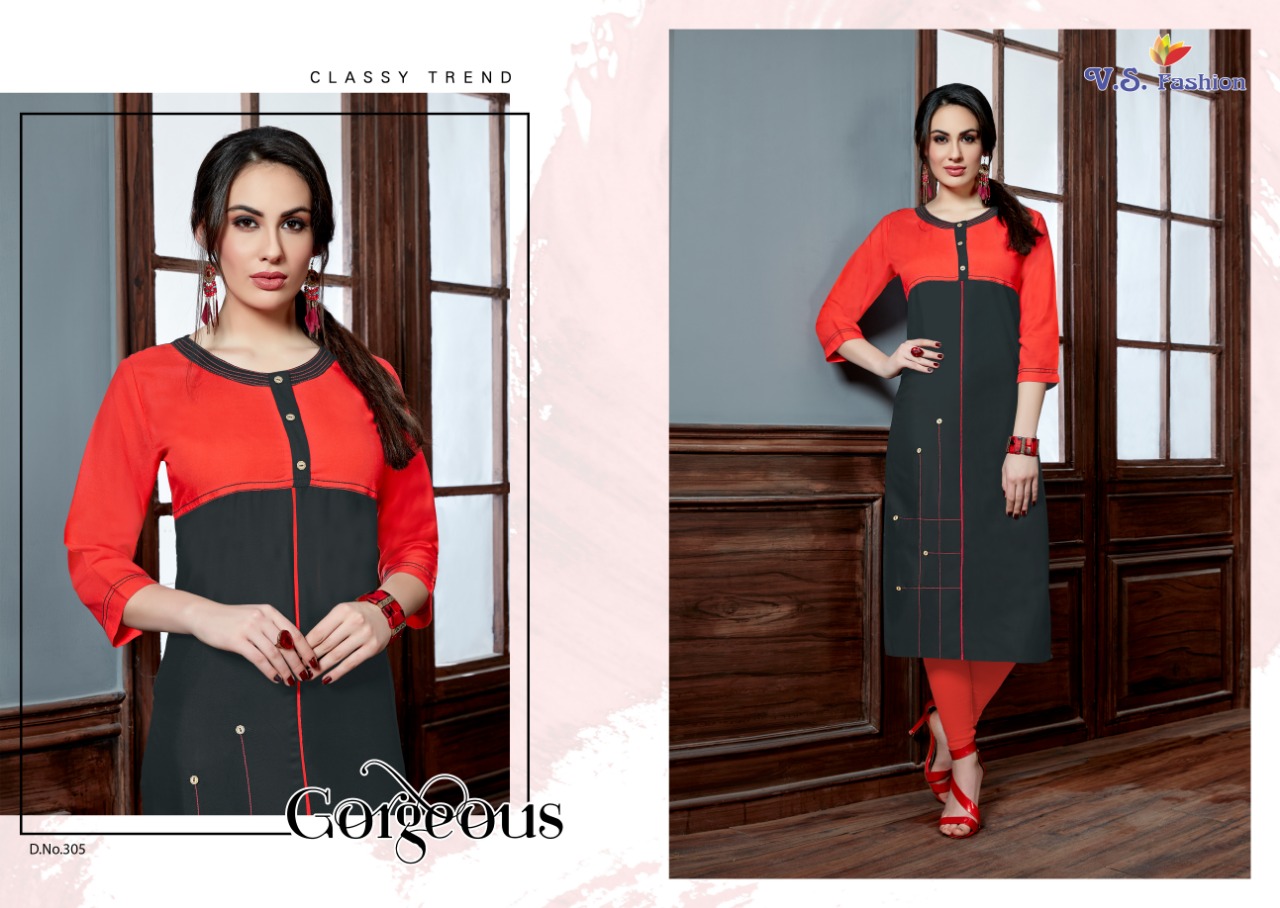 Vs fashion sakshi vol 1 rayon casual wear daily Kurties Collection