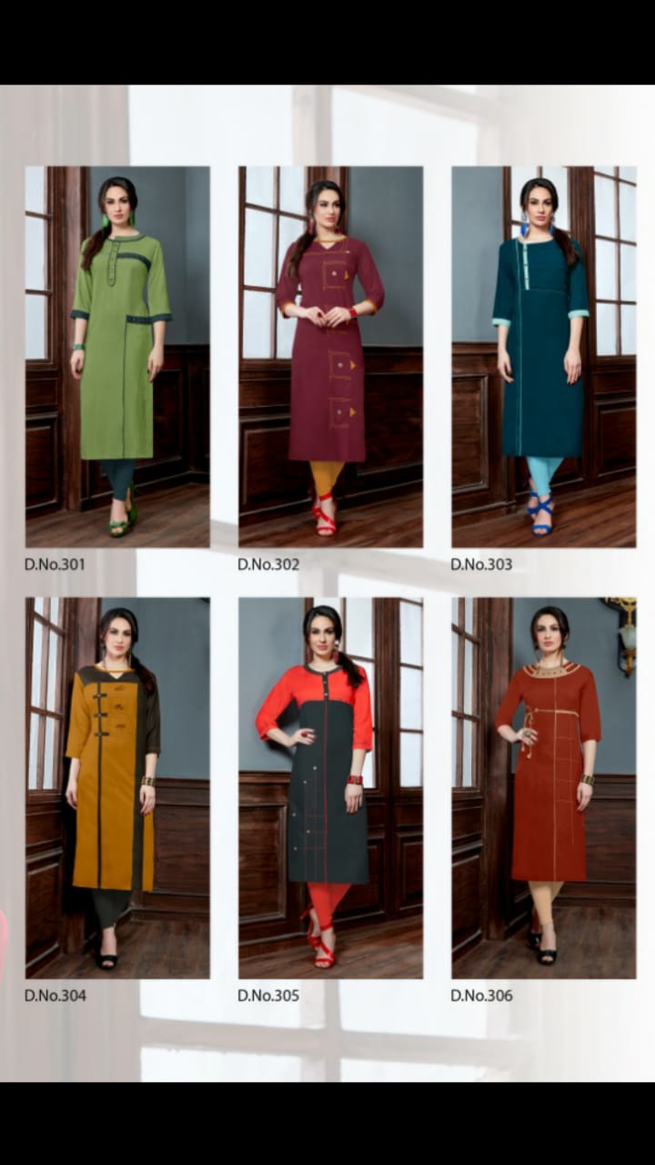 Vs fashion sakshi vol 1 rayon casual wear daily Kurties Collection
