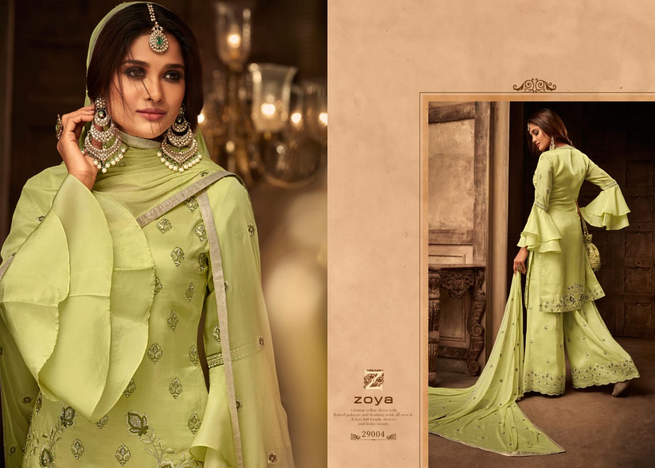 Zoya moments heavy embroidered bridal wear salwar kameez collection at wholesale rate
