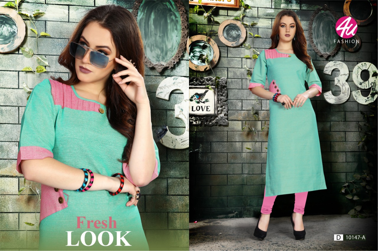 4u fashion desi girl colorful casual wear kurtis collection