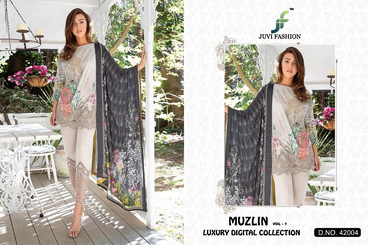juvi fashion muzlin vol 1 beautiful fancy collection of salwaar suits at reasonable rate