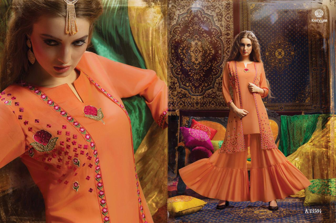 krishriyaa glorious beautiful designer wear outfits collection
