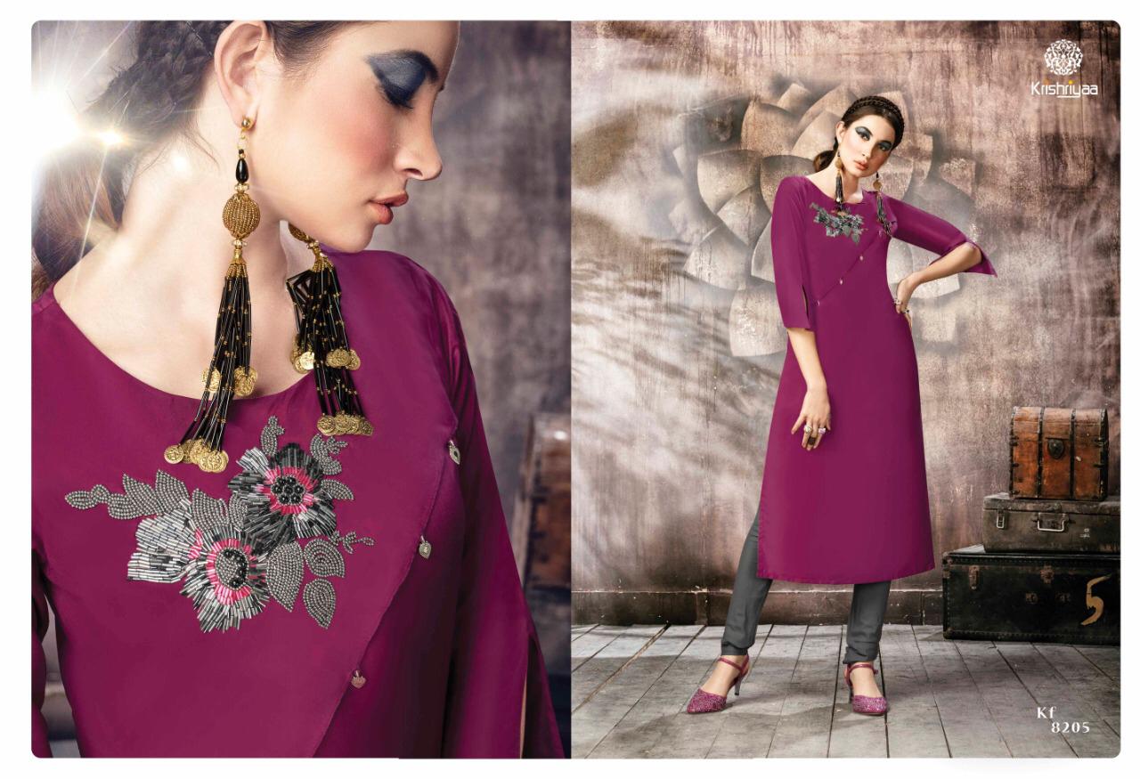 krishriyaa grace beautiful designer collection of  kurtis