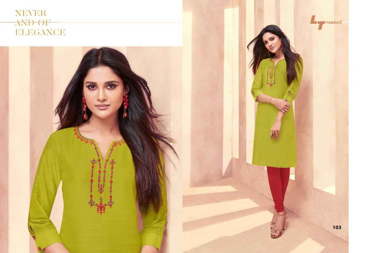 Lt nitya weaves colourful elegant daily wear casual kurties collection at wholesale rate