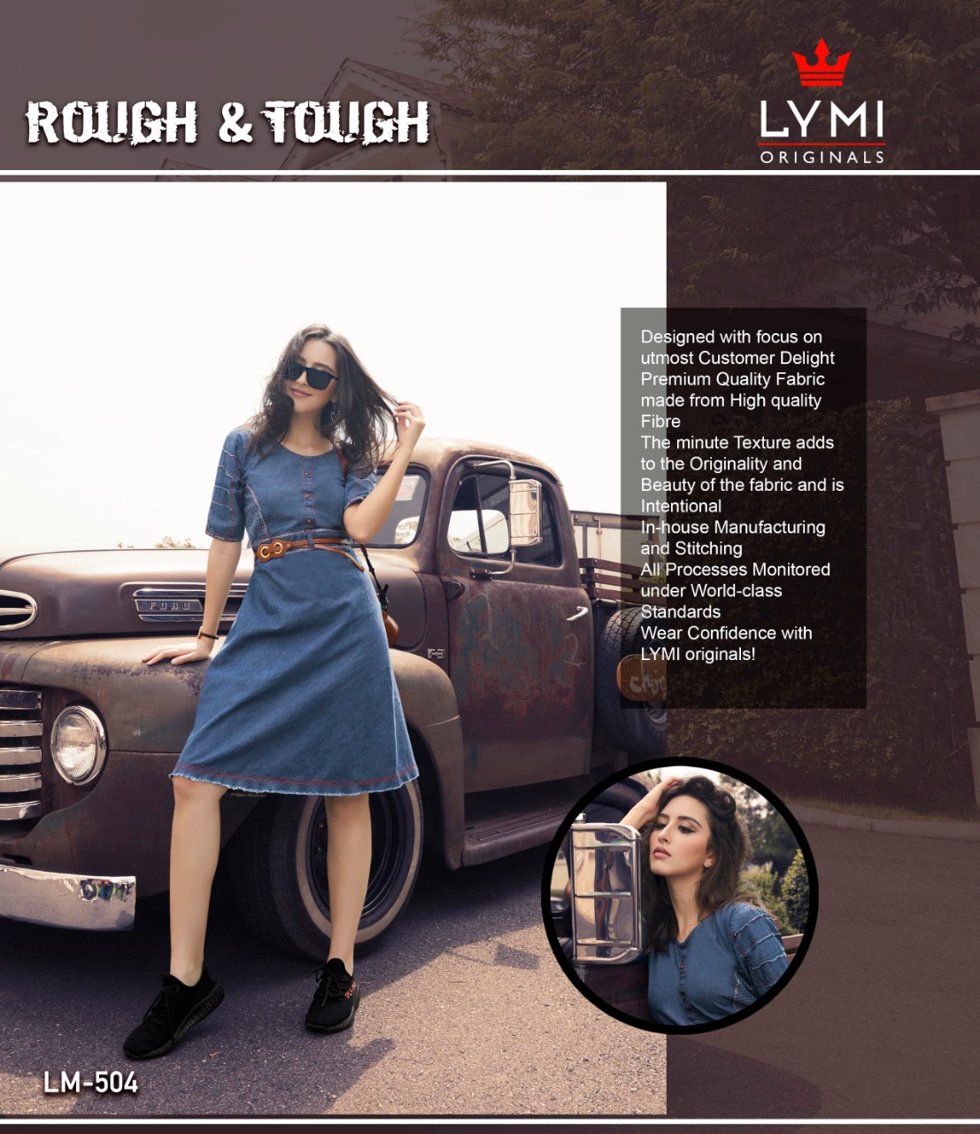 lYMI rough and tough casual wear denim kurtis collection at reasonable rate