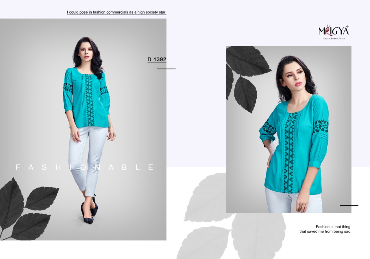 mrigya flora colorful casual wear tops at wholesale rate