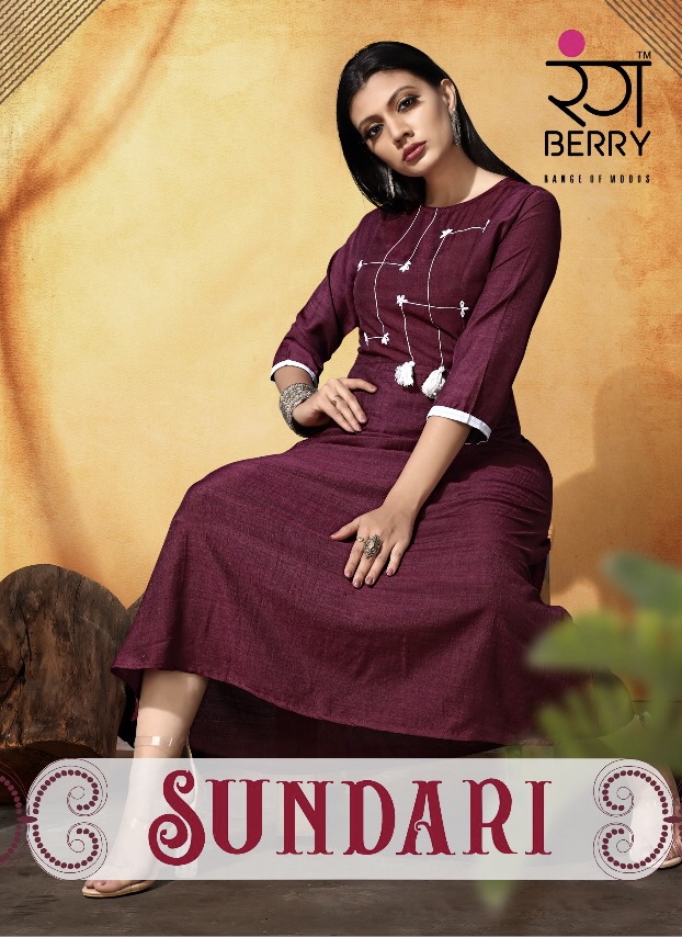 rang berry sundari fancy casual wear kurtis catalog at reasonable rate
