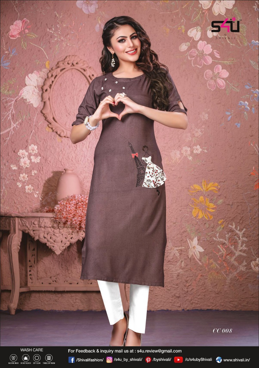 s4U cotton candy casual wear kurtis catalog at reasonable rate