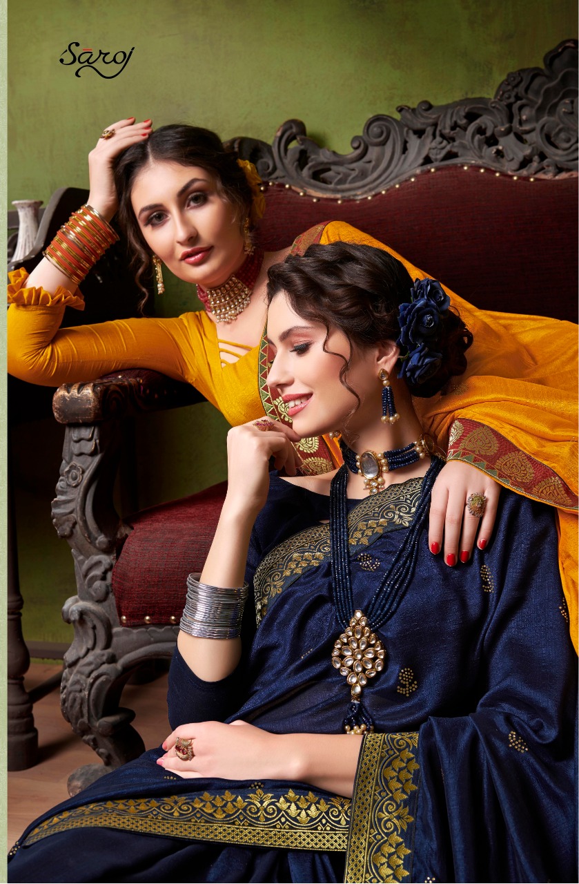 saroj magical beautiful collection of colorful sarees