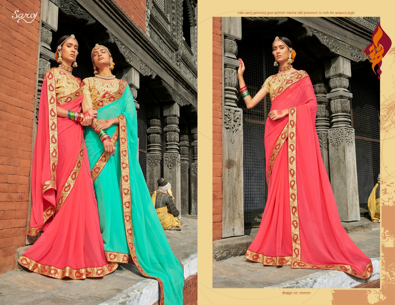 saroj sarara beautiful fancy collection of sarees at reasonable rate