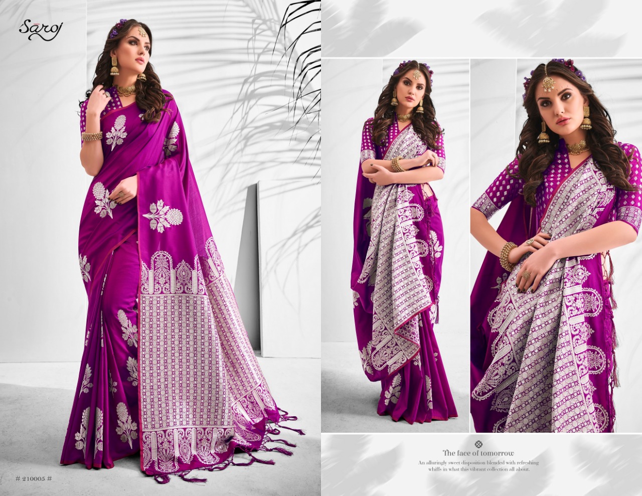 saroj sargam designer colorful collection of  sarees