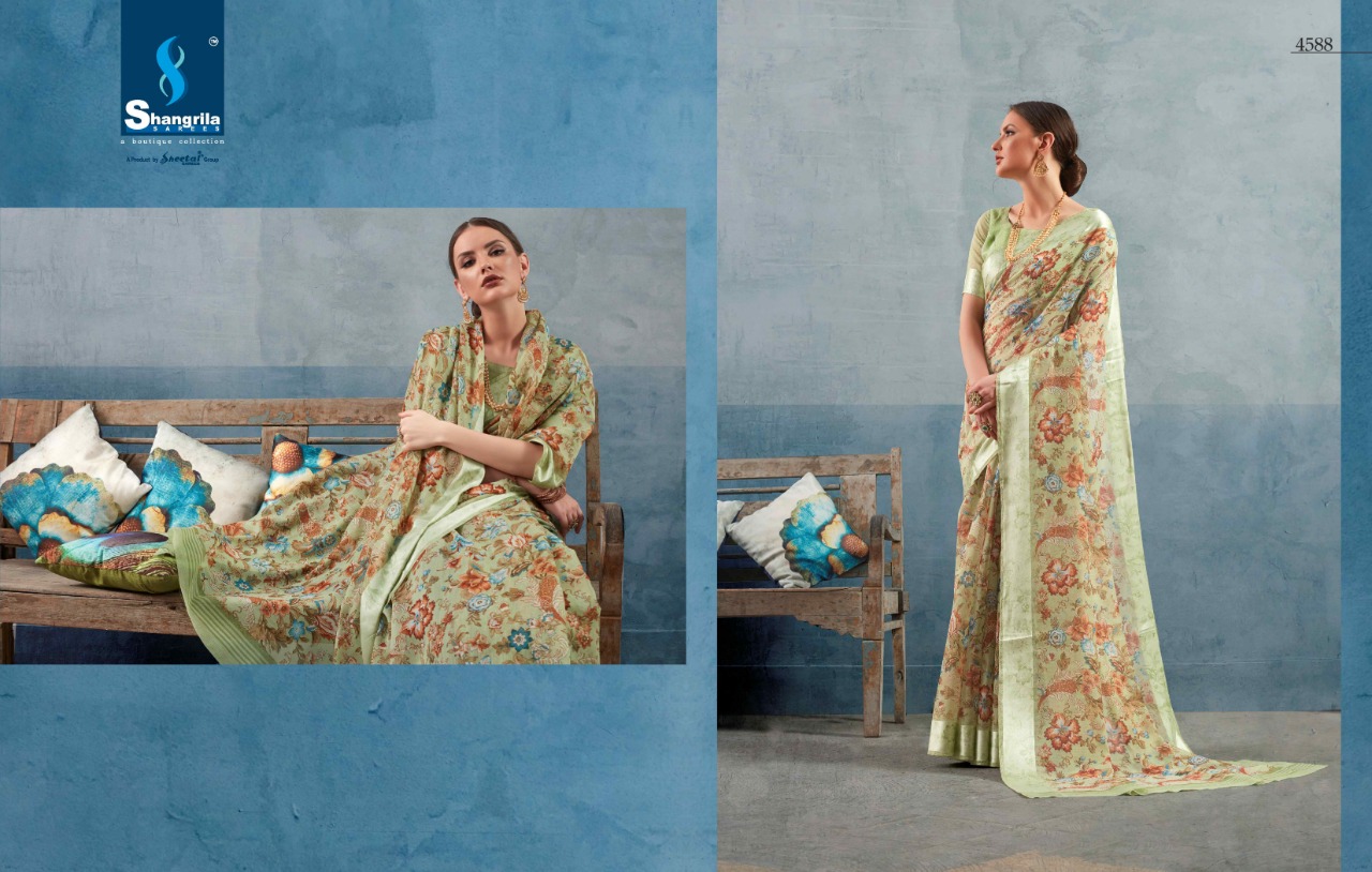 shangrila creation kanchana cotton vol 13 fancy collection of sarees at reasonable rate