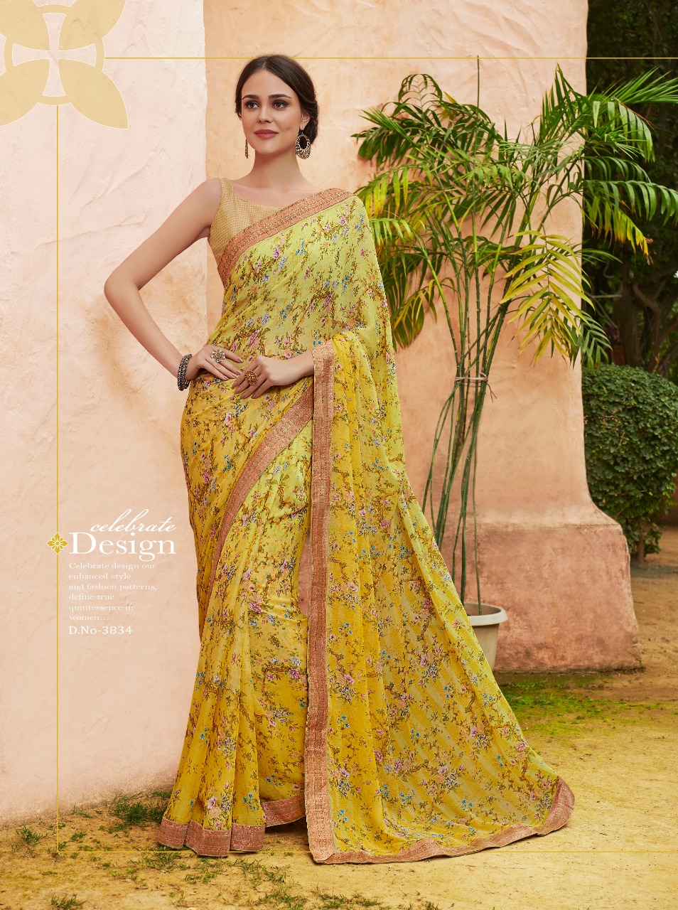 shangrila femina colorful casual wear sarees catalog