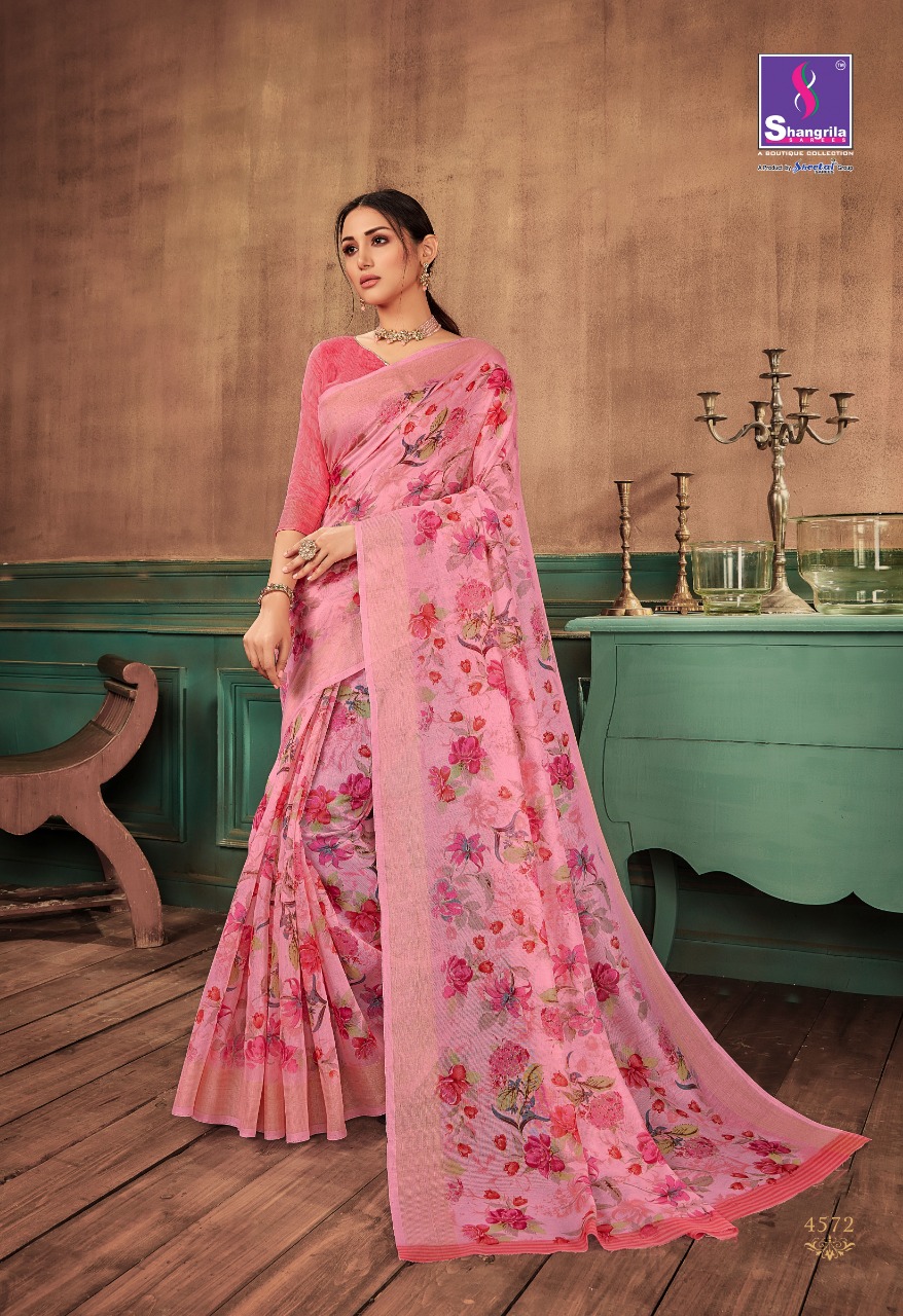 shangrila sangam cotton colorful casual wear sarees catalog