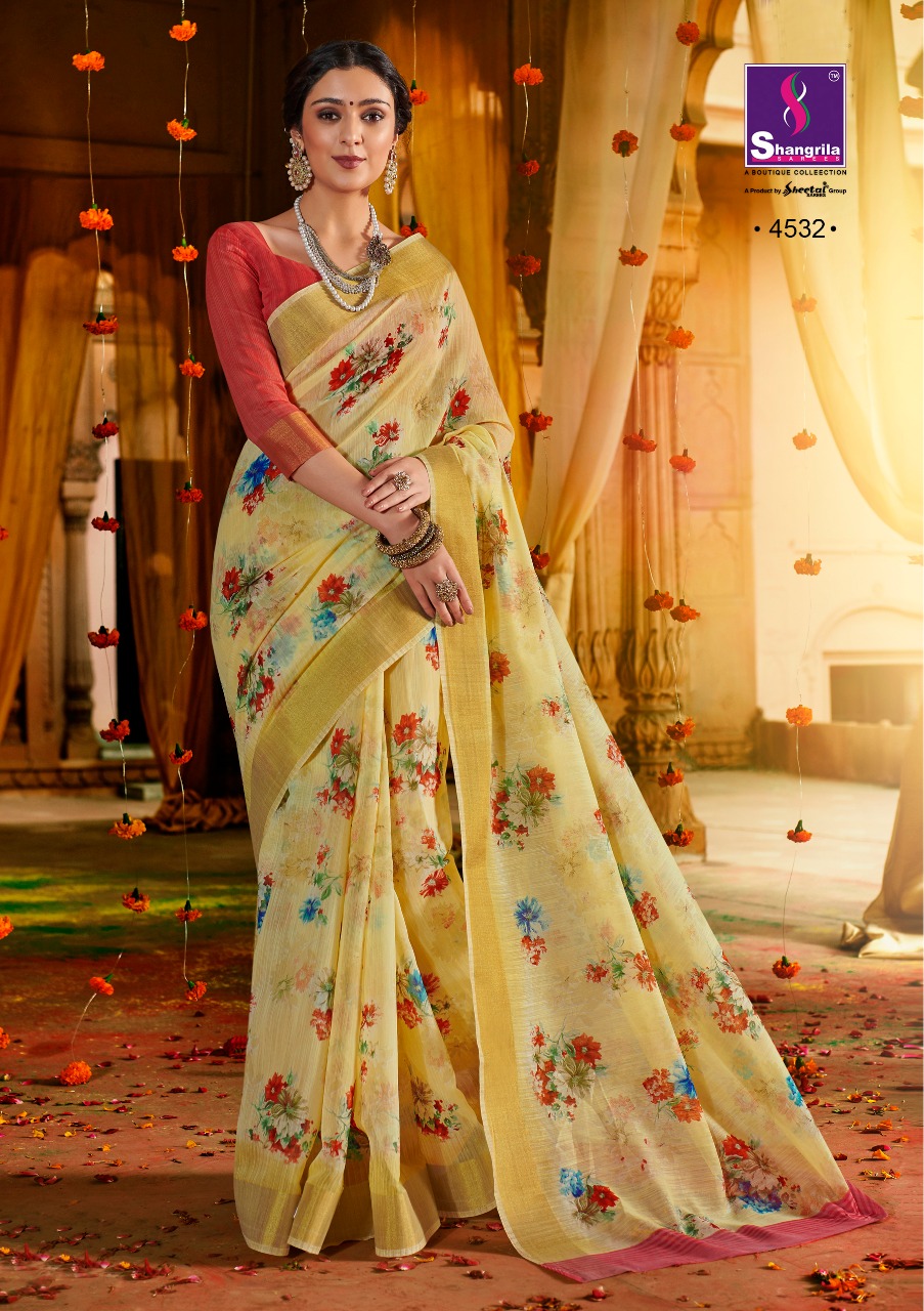shangrila shakshi cotton vol 3 colorful casual wear sarees collection