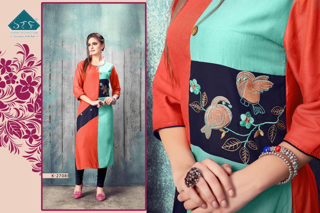 STF kalista colorful casual wear kurtis collection at reasonable rate