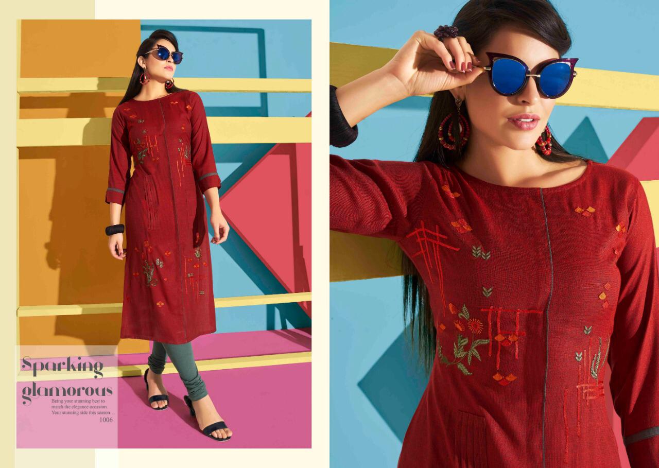 sweety fashion lock colorful casual wear kurtis catalog at reasonable rate