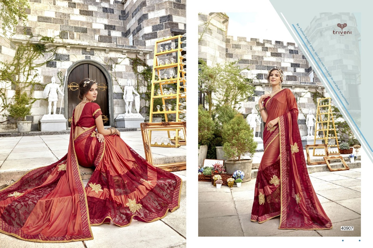 triveni keesthy 2 colorful fancy collection of sarees