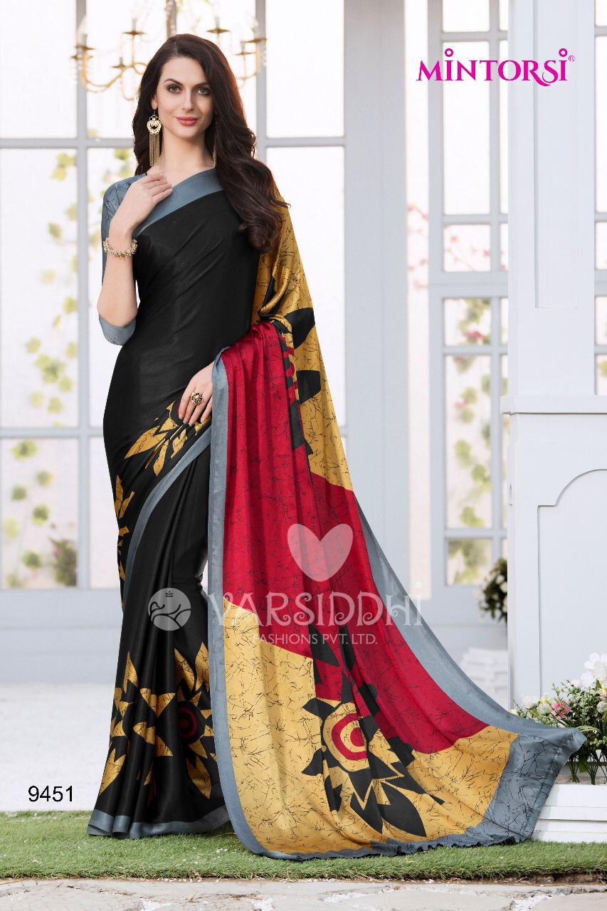 varsiddhi mintorsi colorful collection of casual wear sarees at reasonable rate