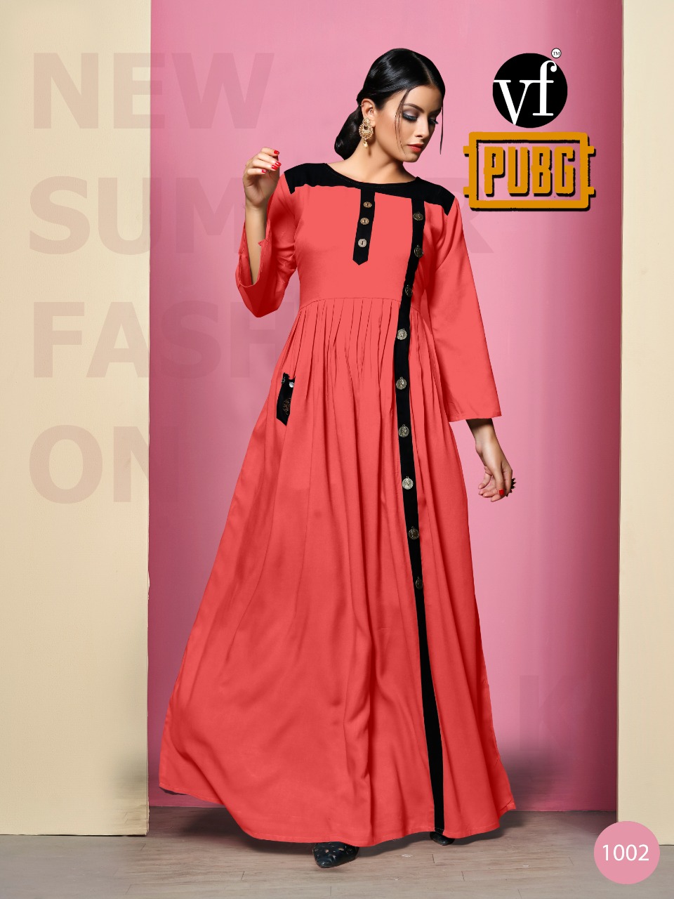 VEE fab india pubg colorful casual wear kurtis catalog at reasonable rate