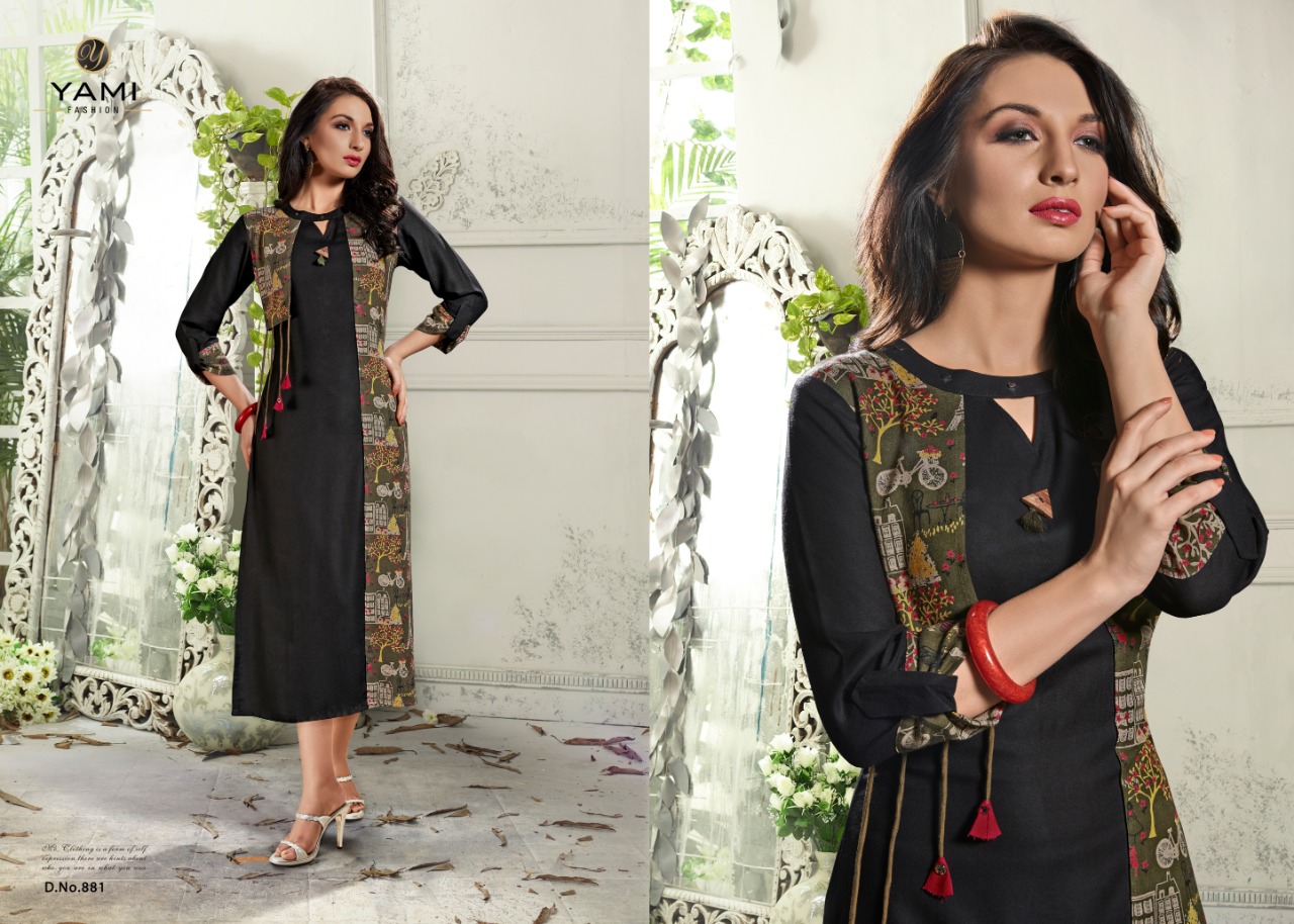 yami fashion happiness colorful fancy collection of kurtis at reasonable rate