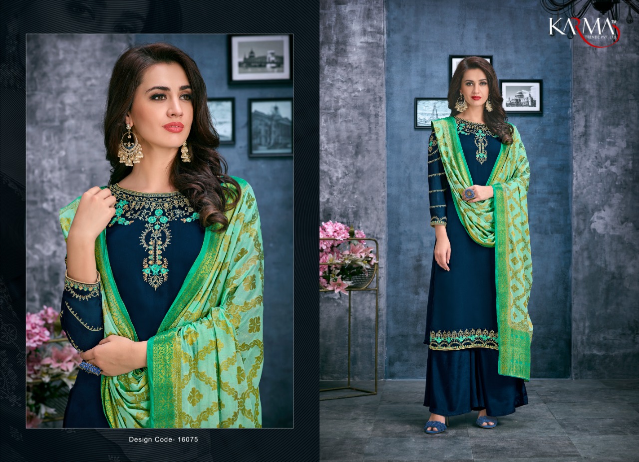 karma trendz series colorful fancy collection of salwaar suits at reasonable rate