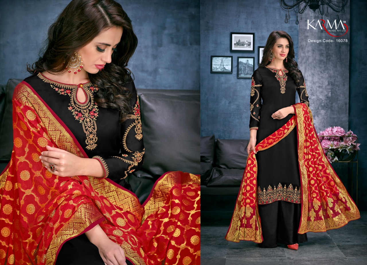 karma trendz series colorful fancy collection of salwaar suits at reasonable rate
