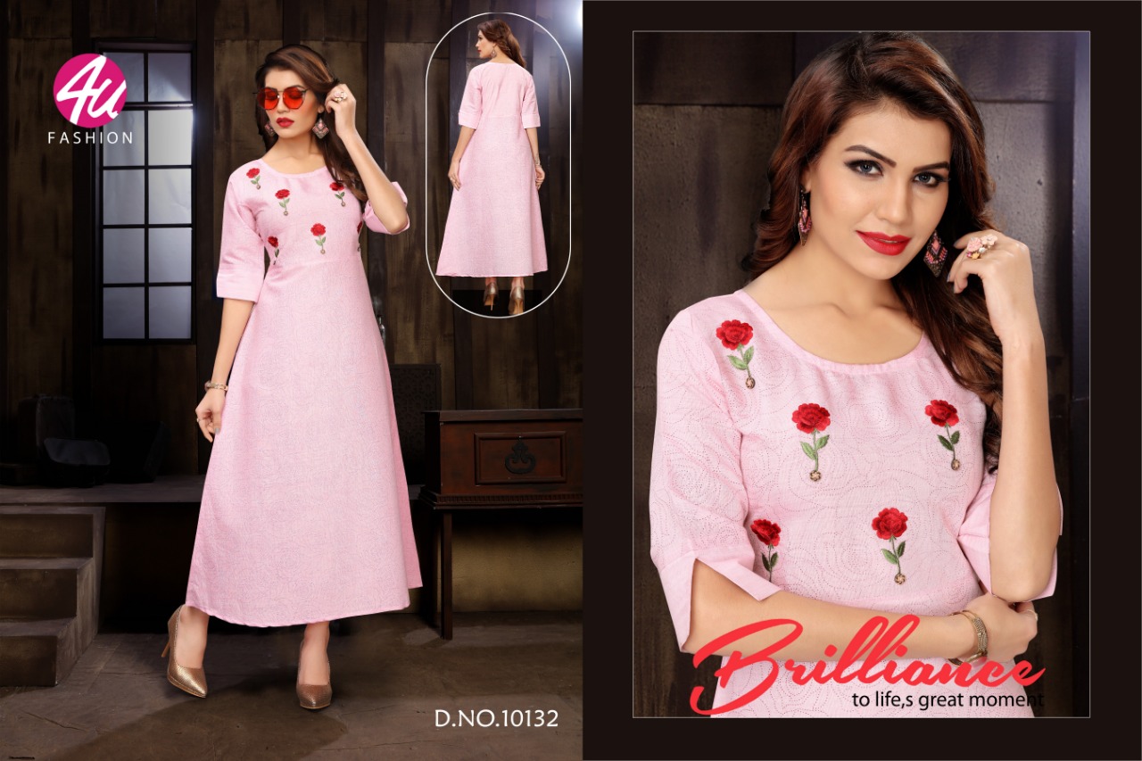4U fashion celebration colorful ready to wear kurtis collection at reasonable rate