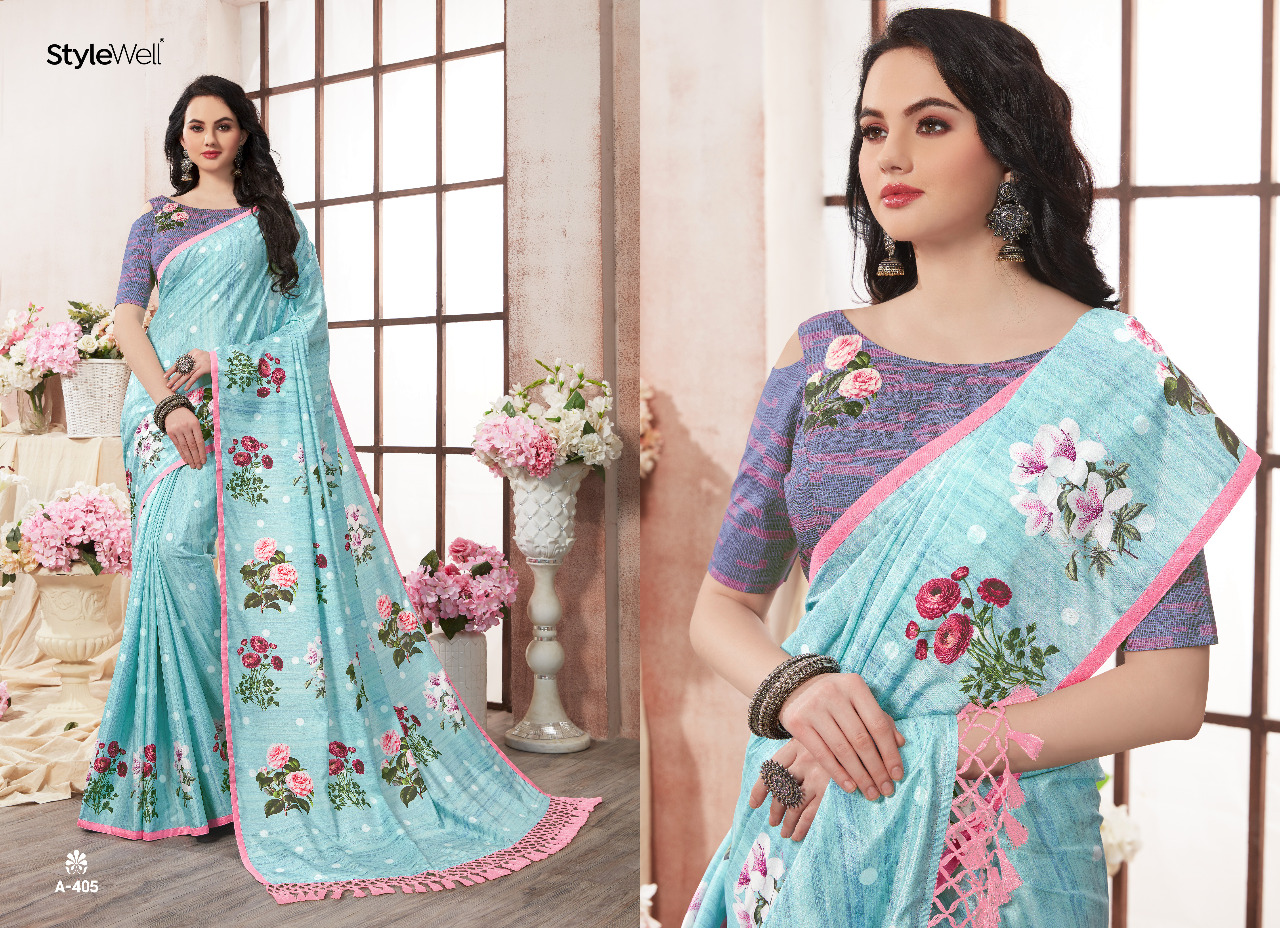 aakruti stylewell colorful fancy collection of sarees