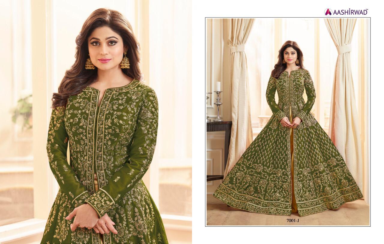 aashirwad baani gold colorful designer gowns collection