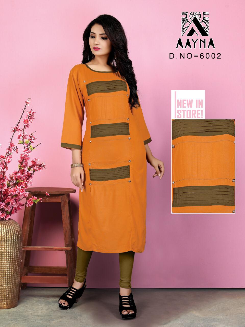 aayna vol 6 fancy ready to wear kurtis catalog at wholesale rate