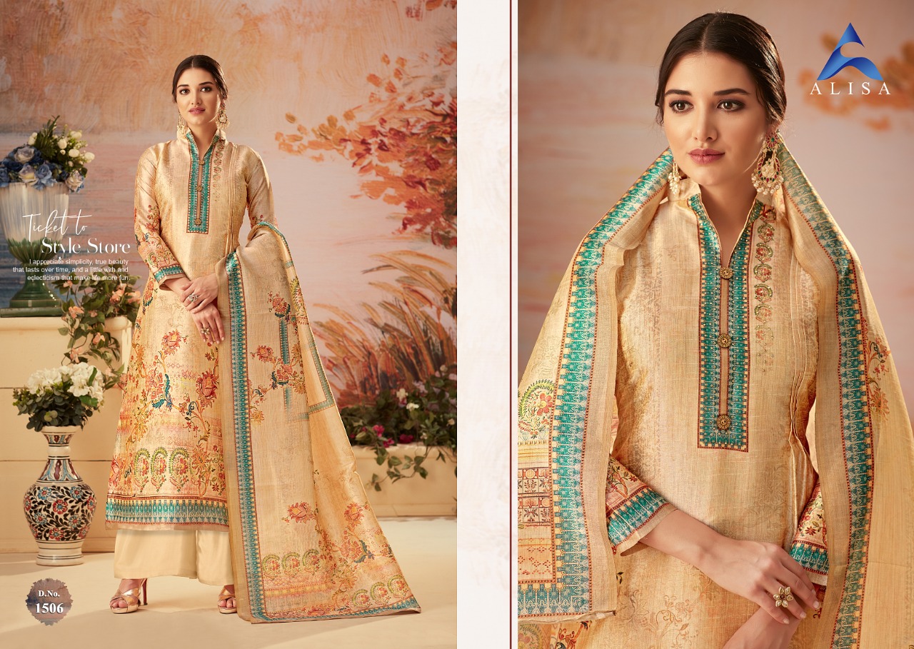 alisa silky colorful fancy collection of salwaar suits