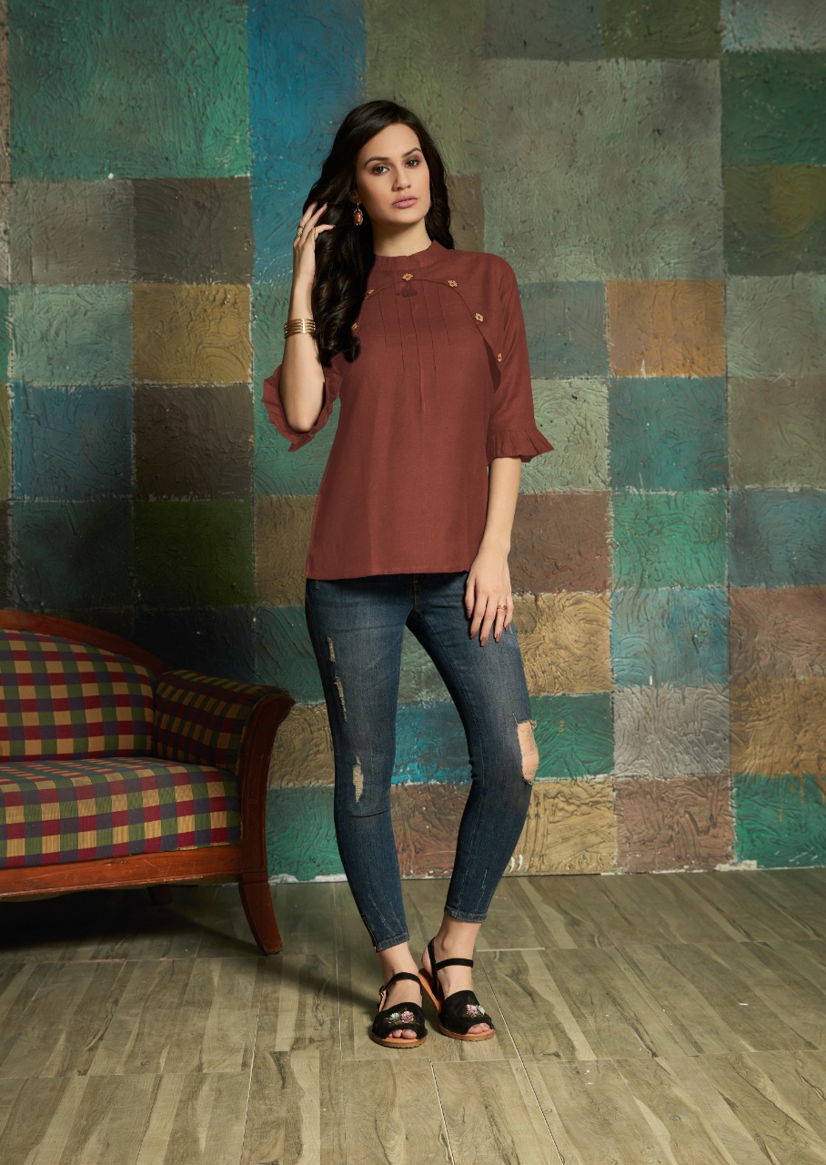 feminista avishka colorful ready to wear casual tops at wholesale rate
