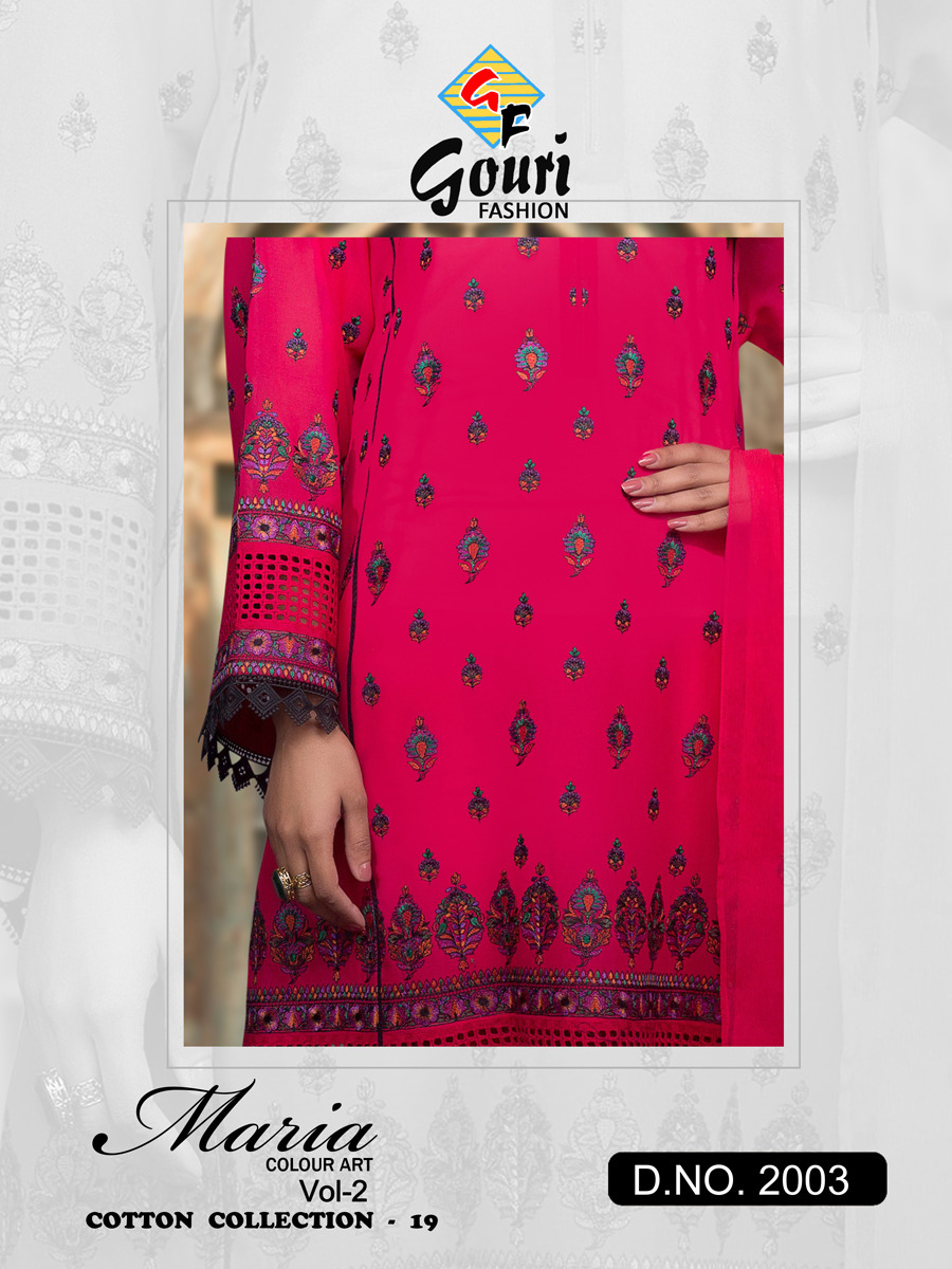 Gouri fashion maria colour art vol 2 salwar kameez collection dealer