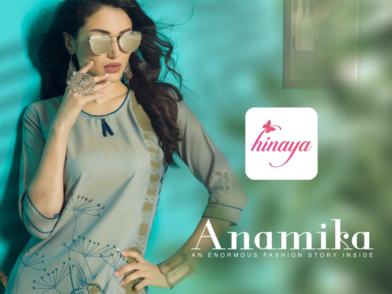 hinaya anamika colorful fancy ready to wear kurtis at reasonable rate