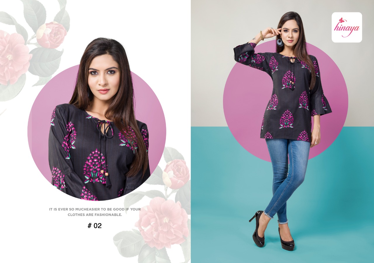 hinaya trendz vol 3 colorful short tops catalog at reasonable rate