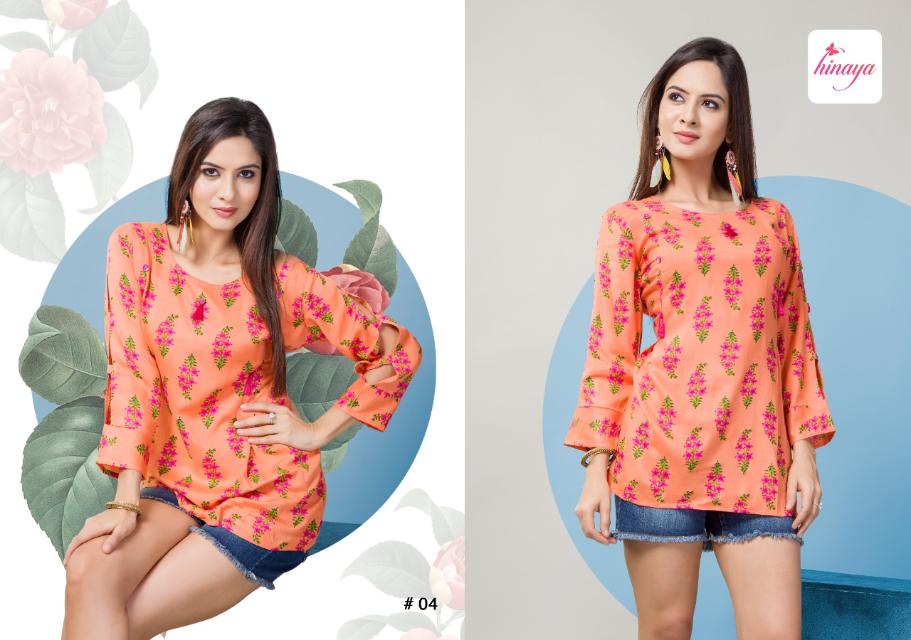 hinaya trendz vol 3 colorful short tops catalog at reasonable rate