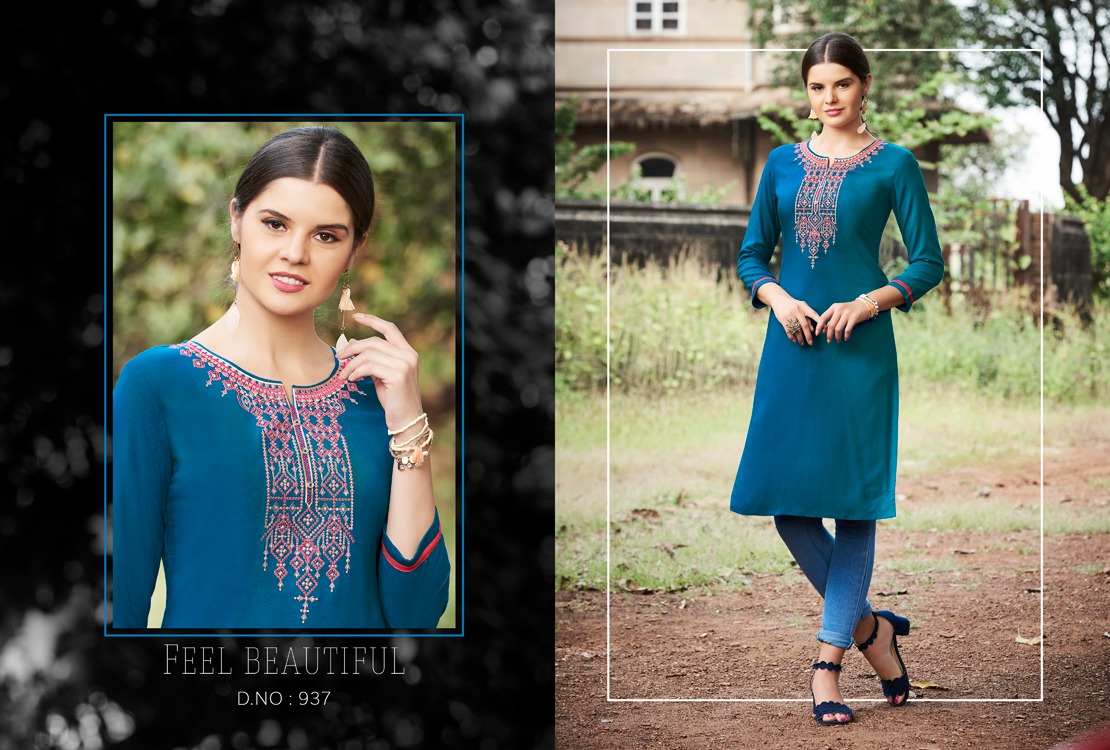Kajree fashion lily vol 13 colourful daily wear simple kurties collection