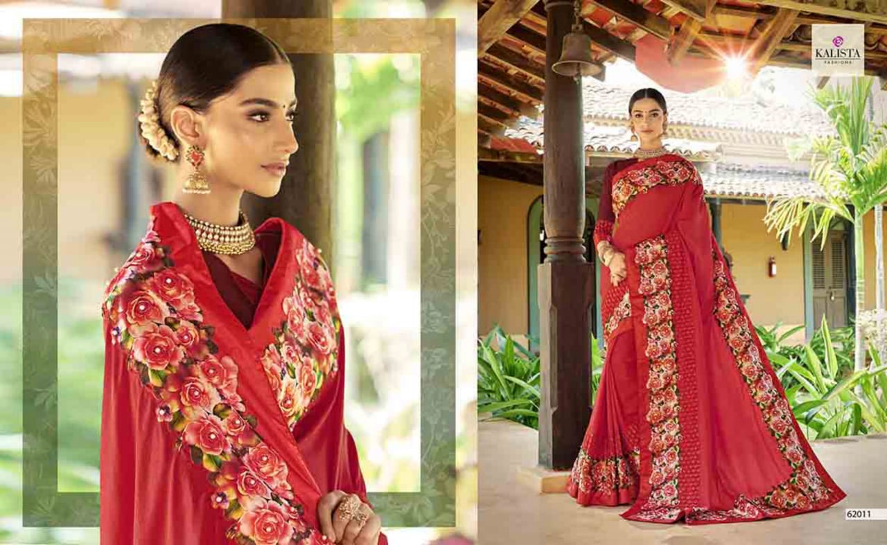 kalista  fashion fitoor designer colorful sarees collection